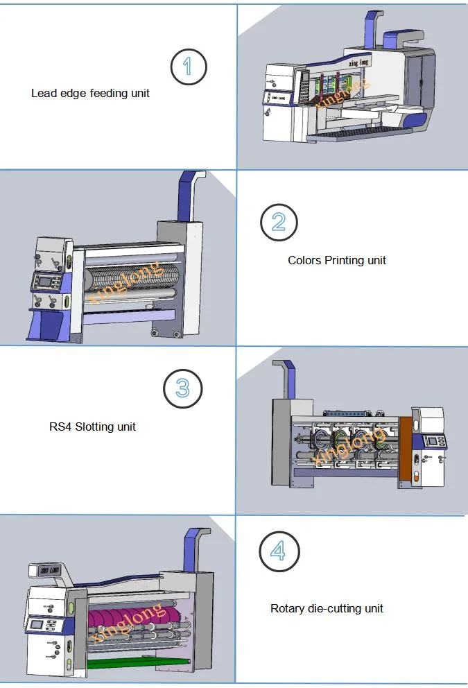 Corrugated Box Making Machine Carton Printing Slotting Die Cutting Machinery Flexo Printing Machine